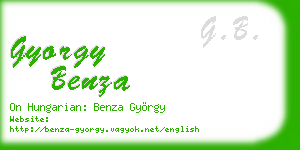 gyorgy benza business card